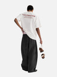 DAXUEN white oversized bold red graphic back t-shirt