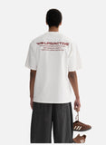 DAXUEN white oversized bold red graphic back t-shirt