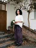 DAXUEN white oversized bold red graphic back t-shirt — model photo