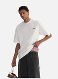 DAXUEN white oversized bold red graphic back t-shirt