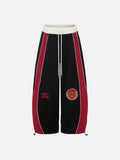 DAXUEN black oversized bold-red-side-panel sweatpants