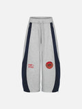 DAXUEN black oversized bold-red-side-panel sweatpants