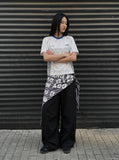 DAXUEN white athletic top with running club graphic — model photo
