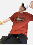 DAXUEN white oversized bold-stacked-text graphic tee