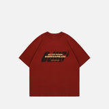 Bold Stacked Text Graphic Oversized T-Shirt