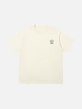 DAXUEN solid color oversized star graphic t-shirt