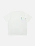 DAXUEN solid color oversized star graphic t-shirt