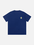 DAXUEN solid color oversized star graphic t-shirt