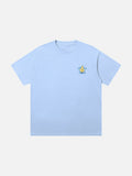 DAXUEN solid color oversized star graphic t-shirt
