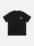 DAXUEN solid color oversized star graphic t-shirt