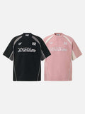 DAXUEN Oversized short-sleeved embroidered T-shirt