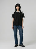 DAXUEN Short-sleeved polo shirt with striped panels — model photo