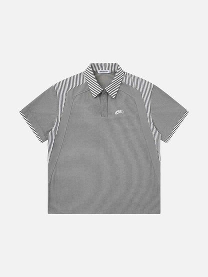 DAXUEN Short-sleeved polo shirt with striped panels