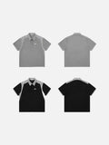 DAXUEN Short-sleeved polo shirt with striped panels