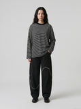 DAXUEN Bold stripe long sleeve t-shirt — model photo