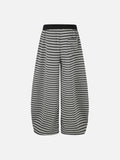 DAXUEN pink and grey striped wide-leg sweatpants