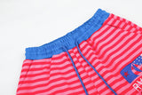 DAXUEN pink and grey striped wide-leg sweatpants