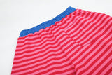 DAXUEN pink and grey striped wide-leg sweatpants