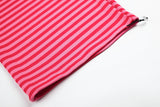 DAXUEN pink and grey striped wide-leg sweatpants