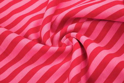 DAXUEN pink and grey striped wide-leg sweatpants