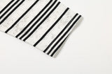 DAXUEN grey and black striped knit long-sleeve top