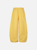 DAXUEN yellow and dark blue studded graphic wide-leg pants