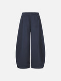 DAXUEN yellow and dark blue studded graphic wide-leg pants