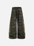 DAXUEN camouflage sweatpants with bold swirling graphics