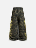 DAXUEN camouflage sweatpants with bold swirling graphics