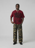 DAXUEN Short-sleeved tie-dye graphic t-shirt — model photo