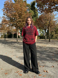 DAXUEN Short-sleeved tie-dye graphic t-shirt — model photo
