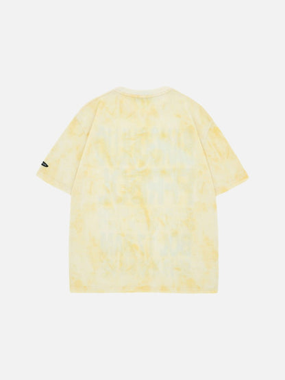 DAXUEN Short-sleeved tie-dye graphic t-shirt