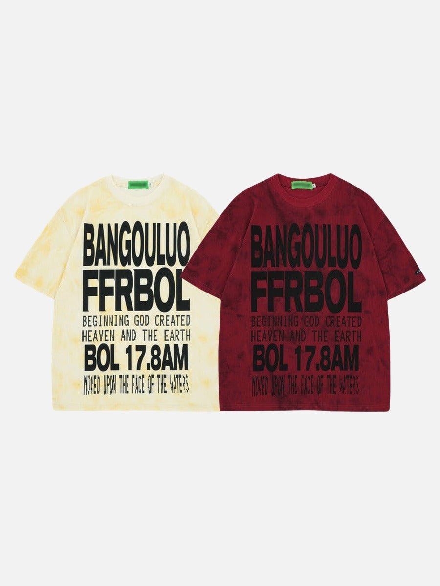 DAXUEN Short-sleeved tie-dye graphic t-shirt