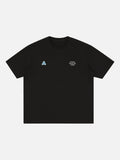 DAXUEN black oversized triangular graphic tee