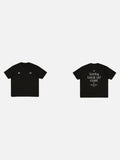 DAXUEN black oversized triangular graphic tee