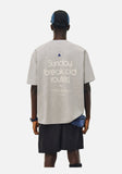 DAXUEN black oversized triangular graphic tee