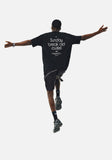 DAXUEN black oversized triangular graphic tee