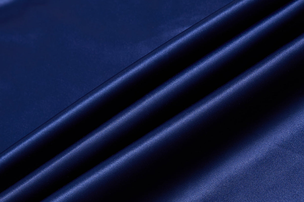 DAXUEN black satin wide-leg pants with bold two-letter graphic