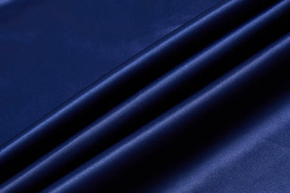 DAXUEN black satin wide-leg pants with bold two-letter graphic
