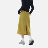 DAXUEN Midi-length skirt with utility pocket and zipper details
