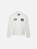 DAXUEN black mock neck pullover with bold wavy graphics