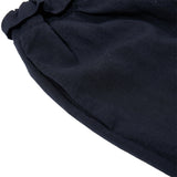 DAXUEN dark navy wide-leg pants with white stripes