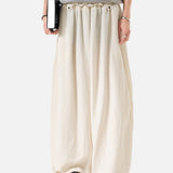 DAXUEN dark navy wide-leg pants with white stripes