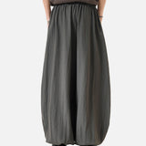 DAXUEN dark navy wide-leg pants with white stripes