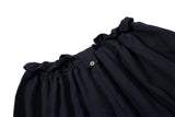 DAXUEN dark navy wide-leg pants with white stripes