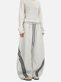 DAXUEN black wide-leg cargo pants with large pockets