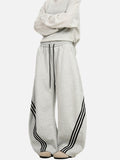 DAXUEN black wide-leg cargo pants with large pockets