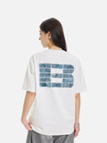 DAXUEN Oversized Denim-Effect Graphic Tee
