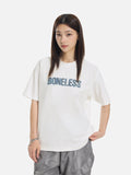 DAXUEN Oversized Denim-Effect Graphic Tee