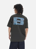 DAXUEN Oversized Denim-Effect Graphic Tee